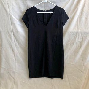Babaton Aritzia LBD Short Black Dress XS US2 Straight Fit V-Neck